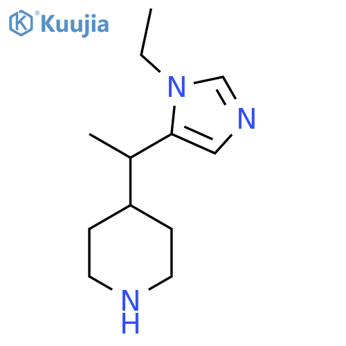 4-1-(1-ethyl-1H-imidazol-5-yl)ethylpiperidine structure