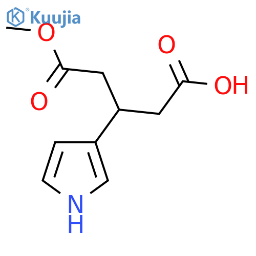 5-methoxy-5-oxo-3-(1H-pyrrol-3-yl)pentanoic acid structure