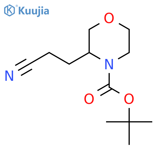 tert-butyl 3-(2-cyanoethyl)morpholine-4-carboxylate structure