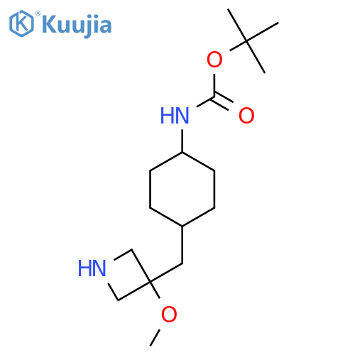 tert-butyl N-{4-[(3-methoxyazetidin-3-yl)methyl]cyclohexyl}carbamate structure