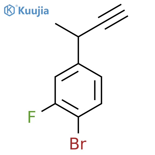 1-bromo-4-(but-3-yn-2-yl)-2-fluorobenzene structure
