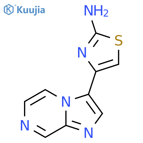 4-{imidazo1,2-apyrazin-3-yl}-1,3-thiazol-2-amine structure