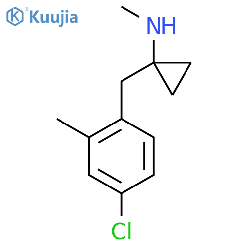 1-(4-chloro-2-methylphenyl)methyl-N-methylcyclopropan-1-amine structure