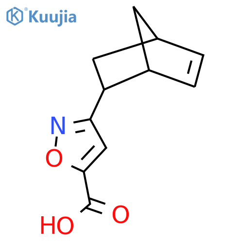 3-{bicyclo2.2.1hept-5-en-2-yl}-1,2-oxazole-5-carboxylic acid structure
