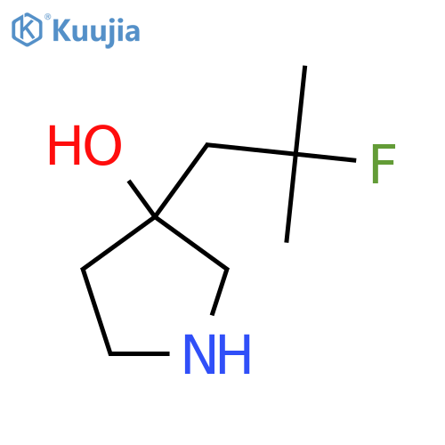 3-(2-fluoro-2-methylpropyl)pyrrolidin-3-ol structure