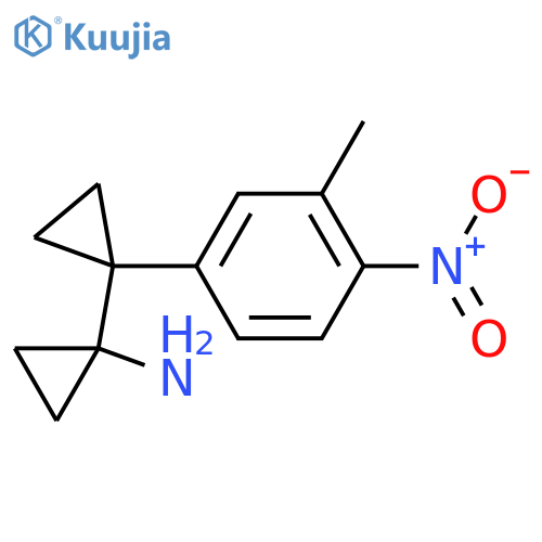 1-1-(3-methyl-4-nitrophenyl)cyclopropylcyclopropan-1-amine structure