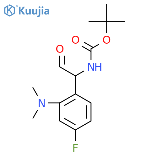 tert-butyl N-{1-2-(dimethylamino)-4-fluorophenyl-2-oxoethyl}carbamate structure