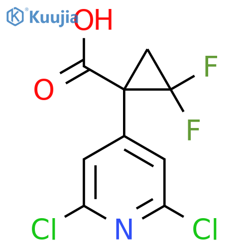 1-(2,6-dichloropyridin-4-yl)-2,2-difluorocyclopropane-1-carboxylic acid structure