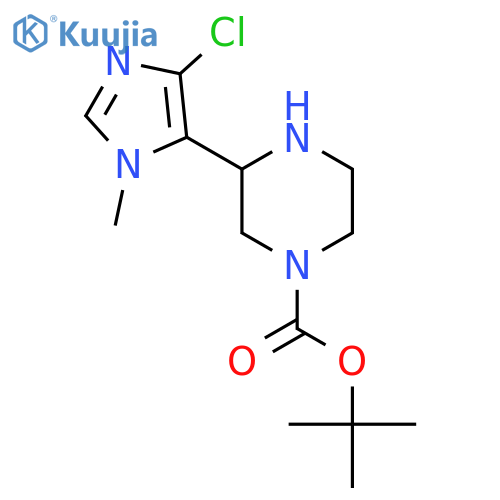 tert-butyl 3-(4-chloro-1-methyl-1H-imidazol-5-yl)piperazine-1-carboxylate structure