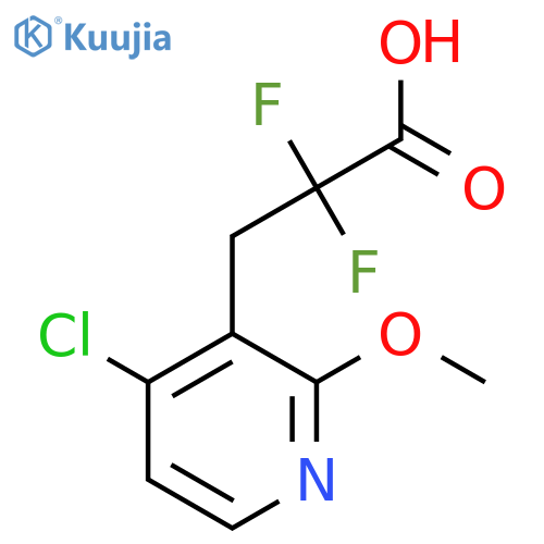 3-(4-chloro-2-methoxypyridin-3-yl)-2,2-difluoropropanoic acid structure