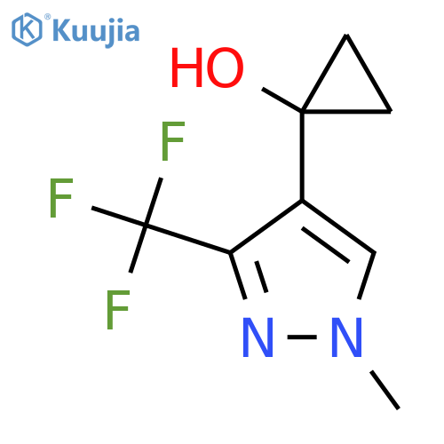 1-1-methyl-3-(trifluoromethyl)-1H-pyrazol-4-ylcyclopropan-1-ol structure
