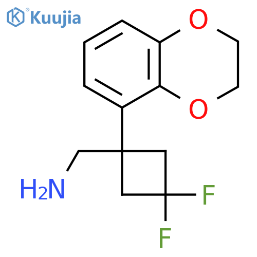1-(2,3-dihydro-1,4-benzodioxin-5-yl)-3,3-difluorocyclobutylmethanamine structure