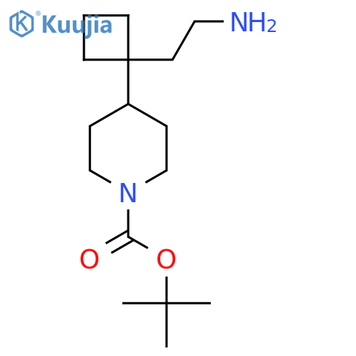 tert-butyl 4-1-(2-aminoethyl)cyclobutylpiperidine-1-carboxylate structure