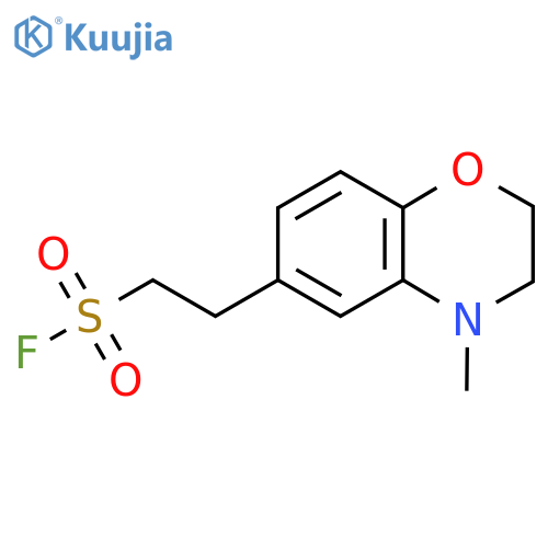 2-(4-methyl-3,4-dihydro-2H-1,4-benzoxazin-6-yl)ethane-1-sulfonyl fluoride structure