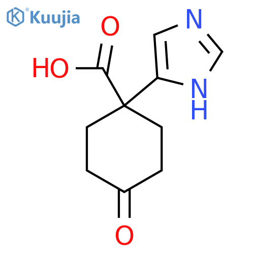 1-(1H-imidazol-5-yl)-4-oxocyclohexane-1-carboxylic acid structure