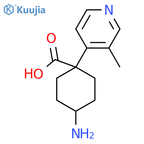 4-amino-1-(3-methylpyridin-4-yl)cyclohexane-1-carboxylic acid structure