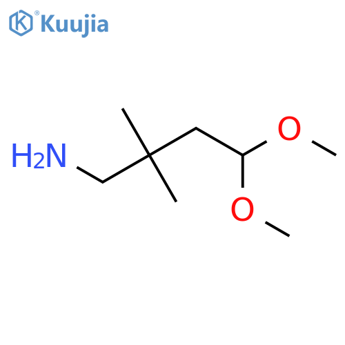 4,4-dimethoxy-2,2-dimethylbutan-1-amine structure