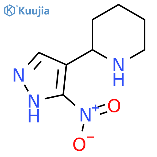 2-(3-nitro-1H-pyrazol-4-yl)piperidine structure