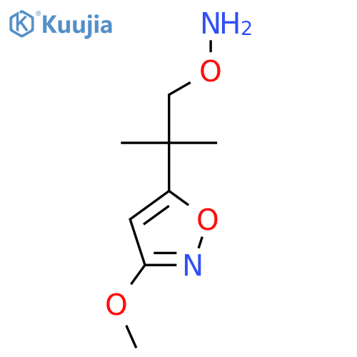 O-2-(3-methoxy-1,2-oxazol-5-yl)-2-methylpropylhydroxylamine structure