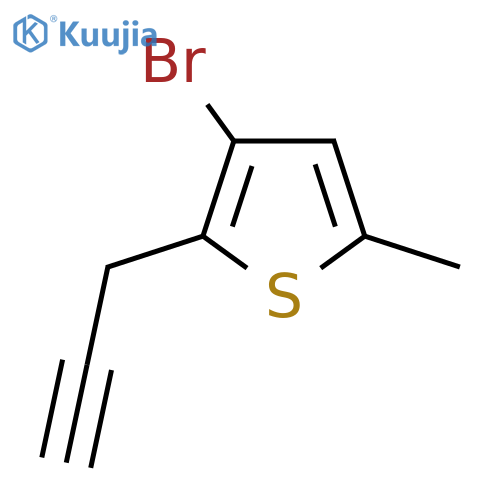 3-bromo-5-methyl-2-(prop-2-yn-1-yl)thiophene structure
