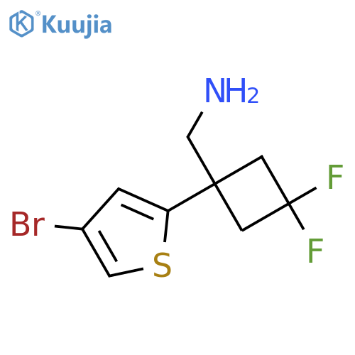 1-(4-bromothiophen-2-yl)-3,3-difluorocyclobutylmethanamine structure