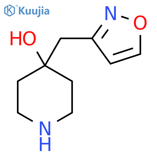 4-(1,2-oxazol-3-yl)methylpiperidin-4-ol structure