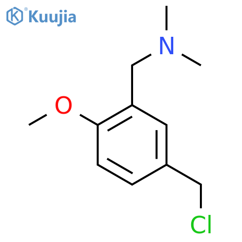{5-(chloromethyl)-2-methoxyphenylmethyl}dimethylamine structure