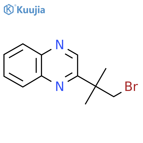 2-(1-bromo-2-methylpropan-2-yl)quinoxaline structure