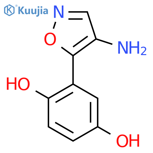 2-(4-amino-1,2-oxazol-5-yl)benzene-1,4-diol structure