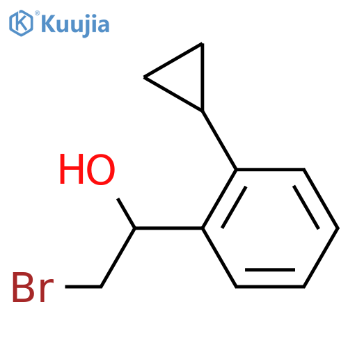 2-bromo-1-(2-cyclopropylphenyl)ethan-1-ol structure
