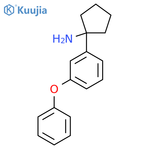1-(3-phenoxyphenyl)cyclopentan-1-amine structure