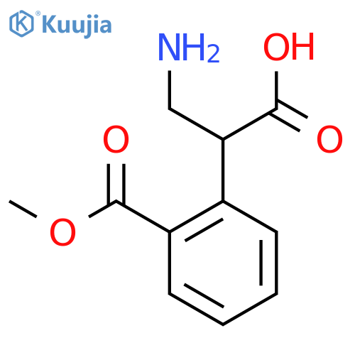 3-amino-2-2-(methoxycarbonyl)phenylpropanoic acid structure