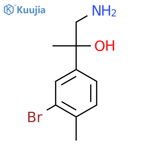 1-amino-2-(3-bromo-4-methylphenyl)propan-2-ol structure