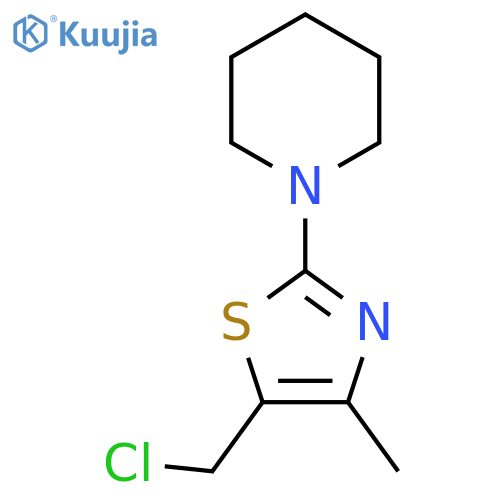 1-5-(chloromethyl)-4-methyl-1,3-thiazol-2-ylpiperidine structure