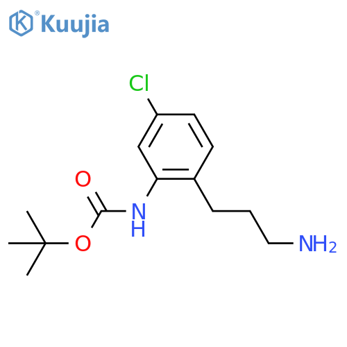 tert-butyl N-2-(3-aminopropyl)-5-chlorophenylcarbamate structure