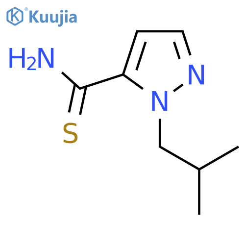 1-(2-methylpropyl)-1H-pyrazole-5-carbothioamide structure