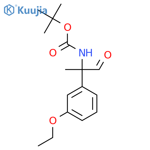 tert-butyl N-2-(3-ethoxyphenyl)-1-oxopropan-2-ylcarbamate structure