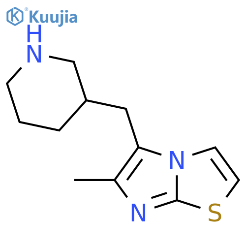 3-({6-methylimidazo2,1-b1,3thiazol-5-yl}methyl)piperidine structure