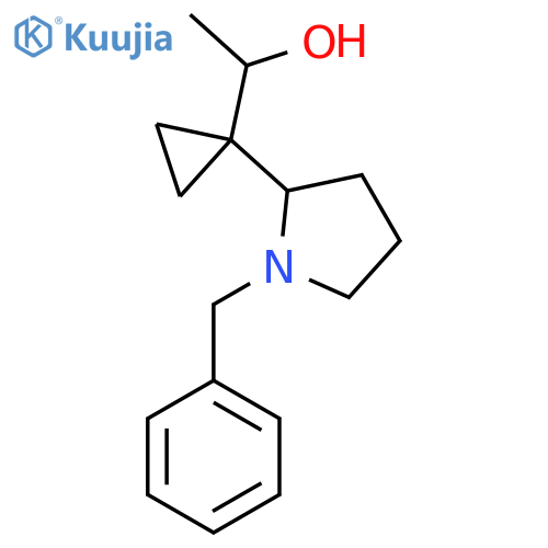 1-1-(1-benzylpyrrolidin-2-yl)cyclopropylethan-1-ol structure