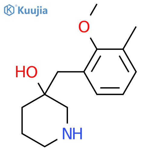 3-(2-methoxy-3-methylphenyl)methylpiperidin-3-ol structure