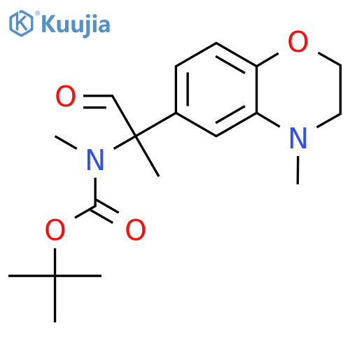 tert-butyl N-methyl-N-2-(4-methyl-3,4-dihydro-2H-1,4-benzoxazin-6-yl)-1-oxopropan-2-ylcarbamate structure