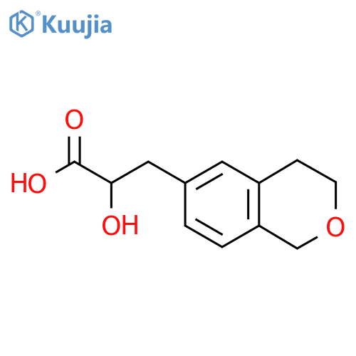 3-(3,4-dihydro-1H-2-benzopyran-6-yl)-2-hydroxypropanoic acid structure