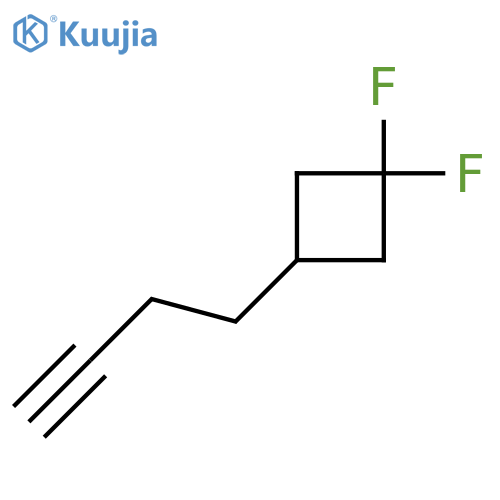 3-(but-3-yn-1-yl)-1,1-difluorocyclobutane structure