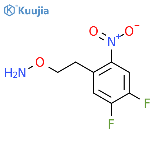 O-2-(4,5-difluoro-2-nitrophenyl)ethylhydroxylamine structure