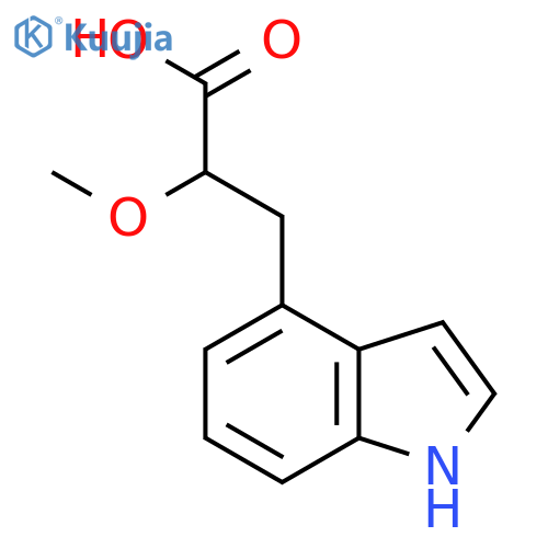 3-(1H-indol-4-yl)-2-methoxypropanoic acid structure