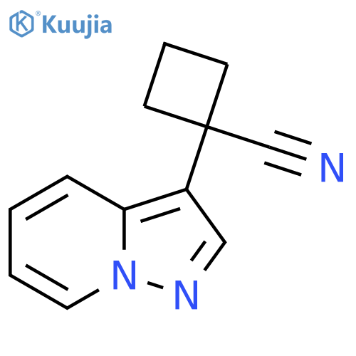 1-{pyrazolo1,5-apyridin-3-yl}cyclobutane-1-carbonitrile structure