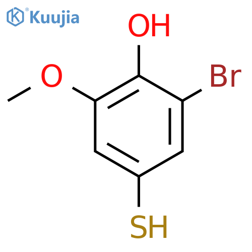 2-bromo-6-methoxy-4-sulfanylphenol structure