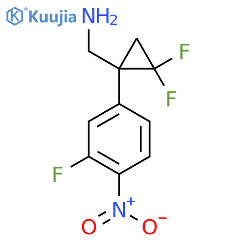 2,2-difluoro-1-(3-fluoro-4-nitrophenyl)cyclopropylmethanamine structure