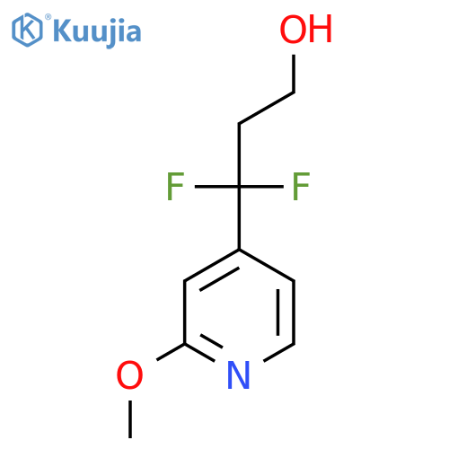 3,3-difluoro-3-(2-methoxypyridin-4-yl)propan-1-ol structure