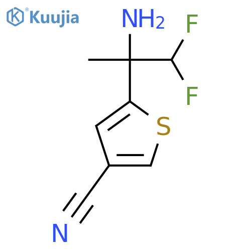 5-(2-amino-1,1-difluoropropan-2-yl)thiophene-3-carbonitrile structure